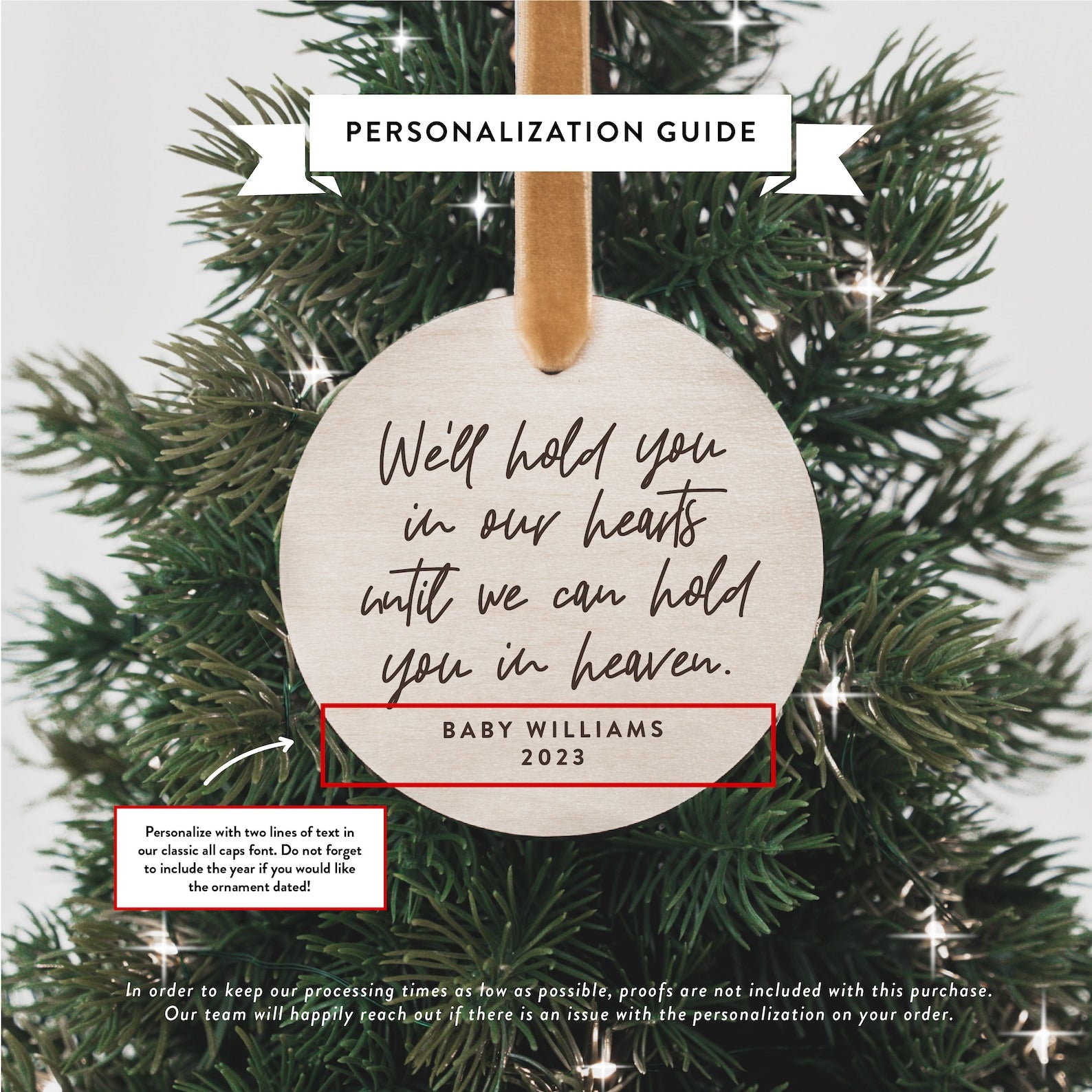 We'll Hold You In Our Hearts Ornament