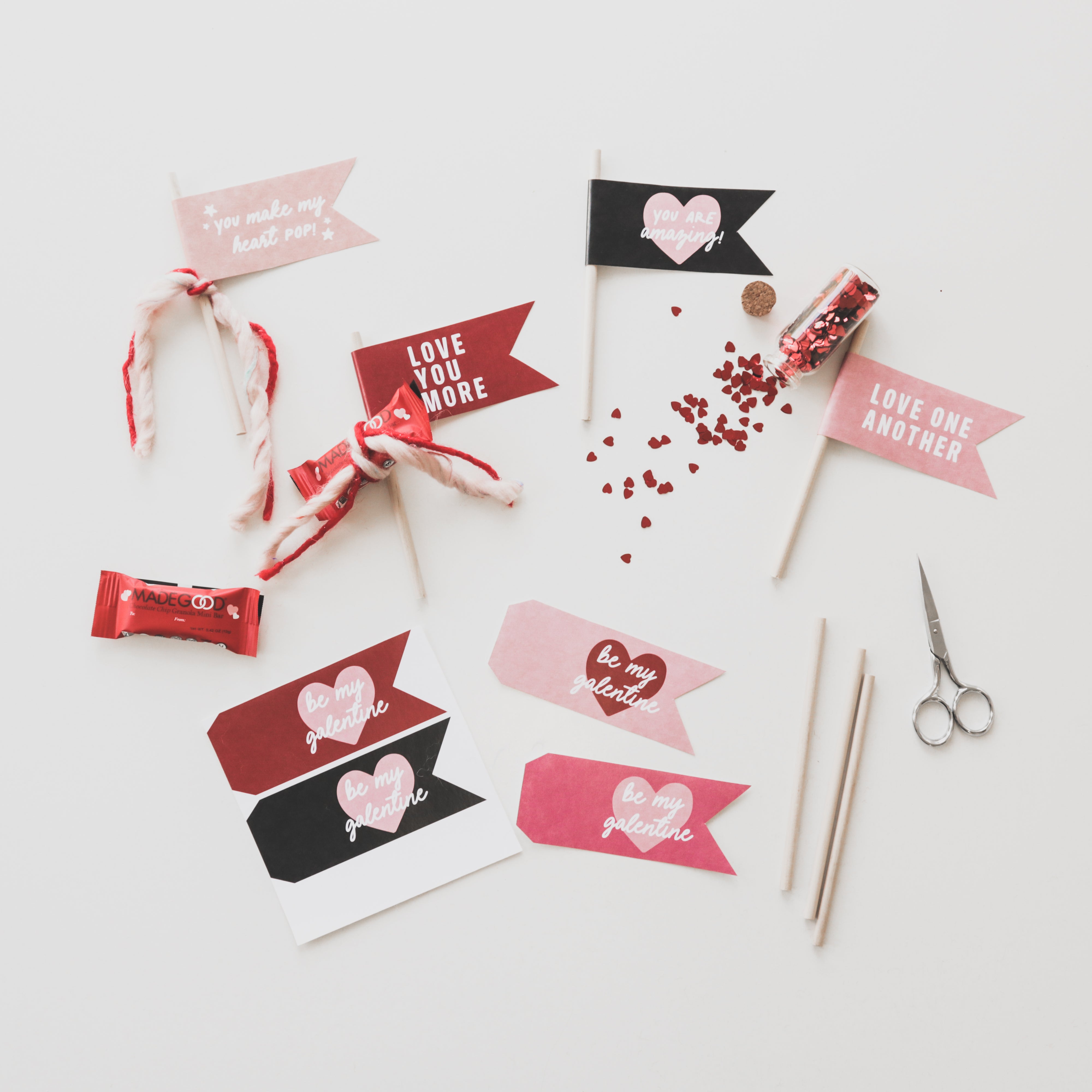 DIGITAL DOWNLOAD Valentine's Day Pennant Flag PDF + SVG