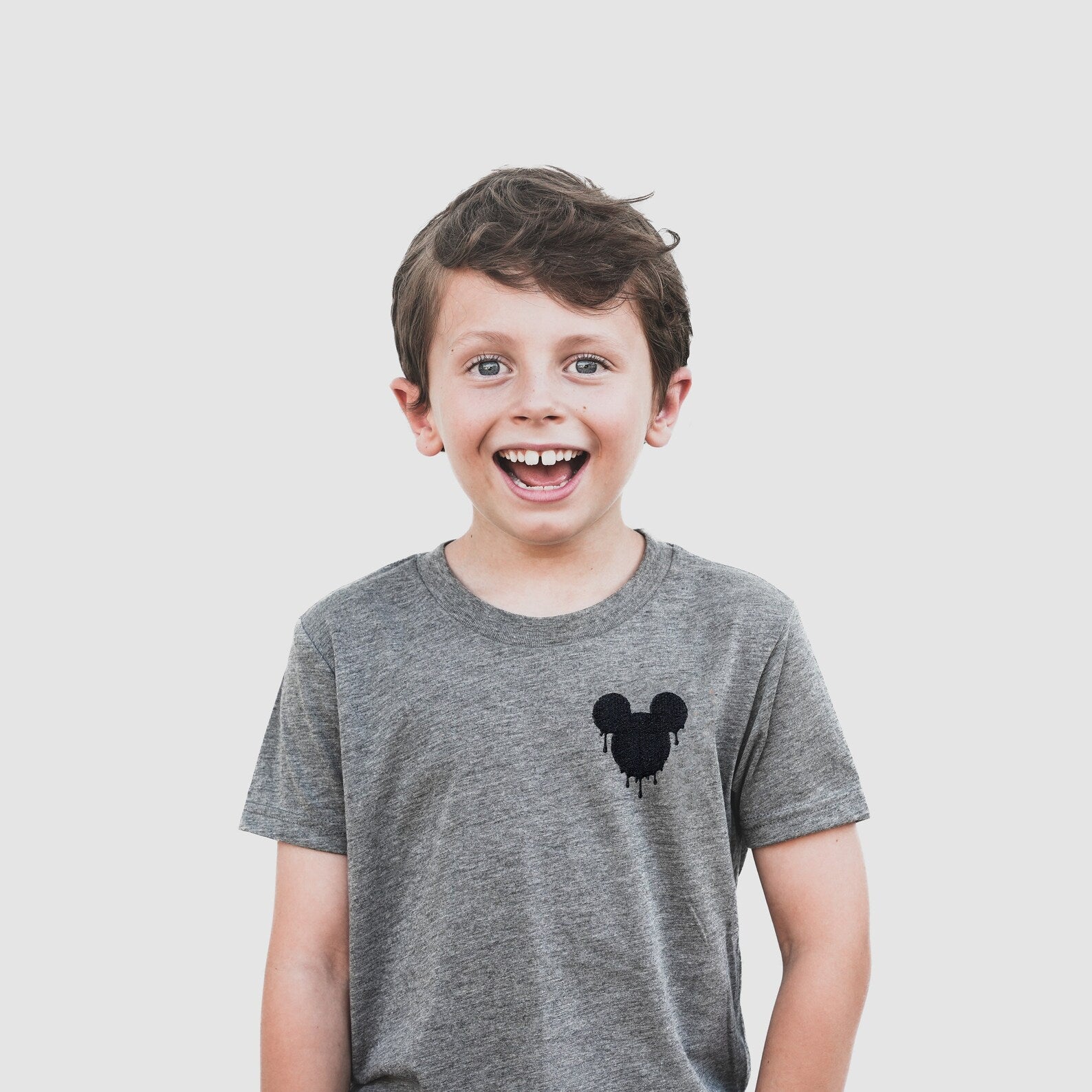 Drippy Mickey Embroidered Tee