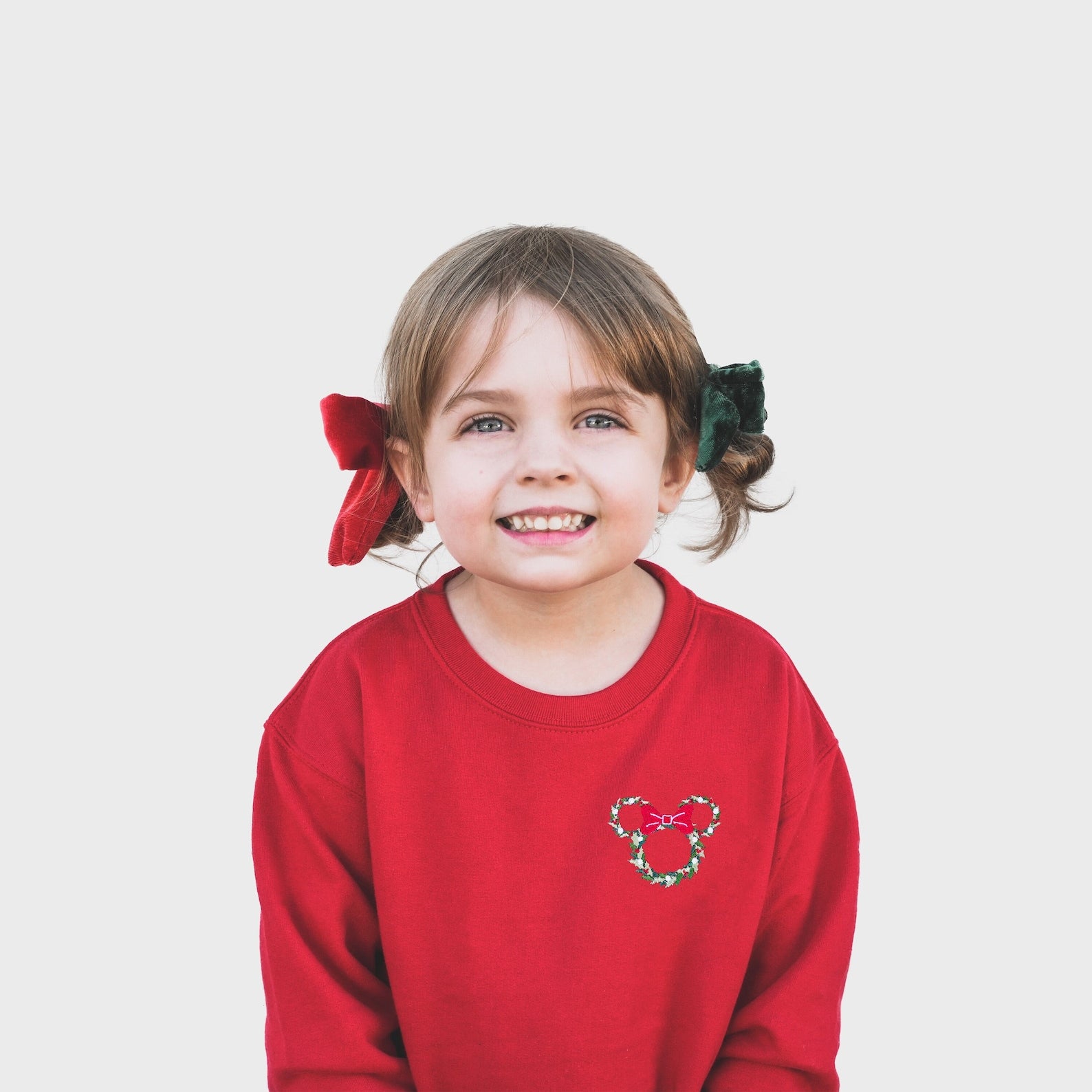 Minnie Christmas Wreath Embroidered Sweatshirt