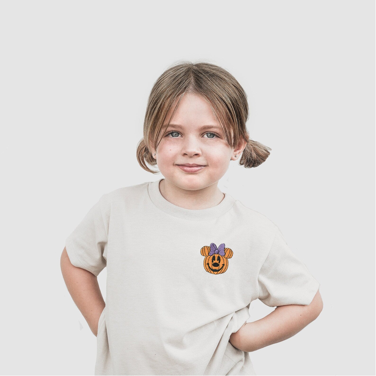 Minnie Pumpkin Embroidered Tee