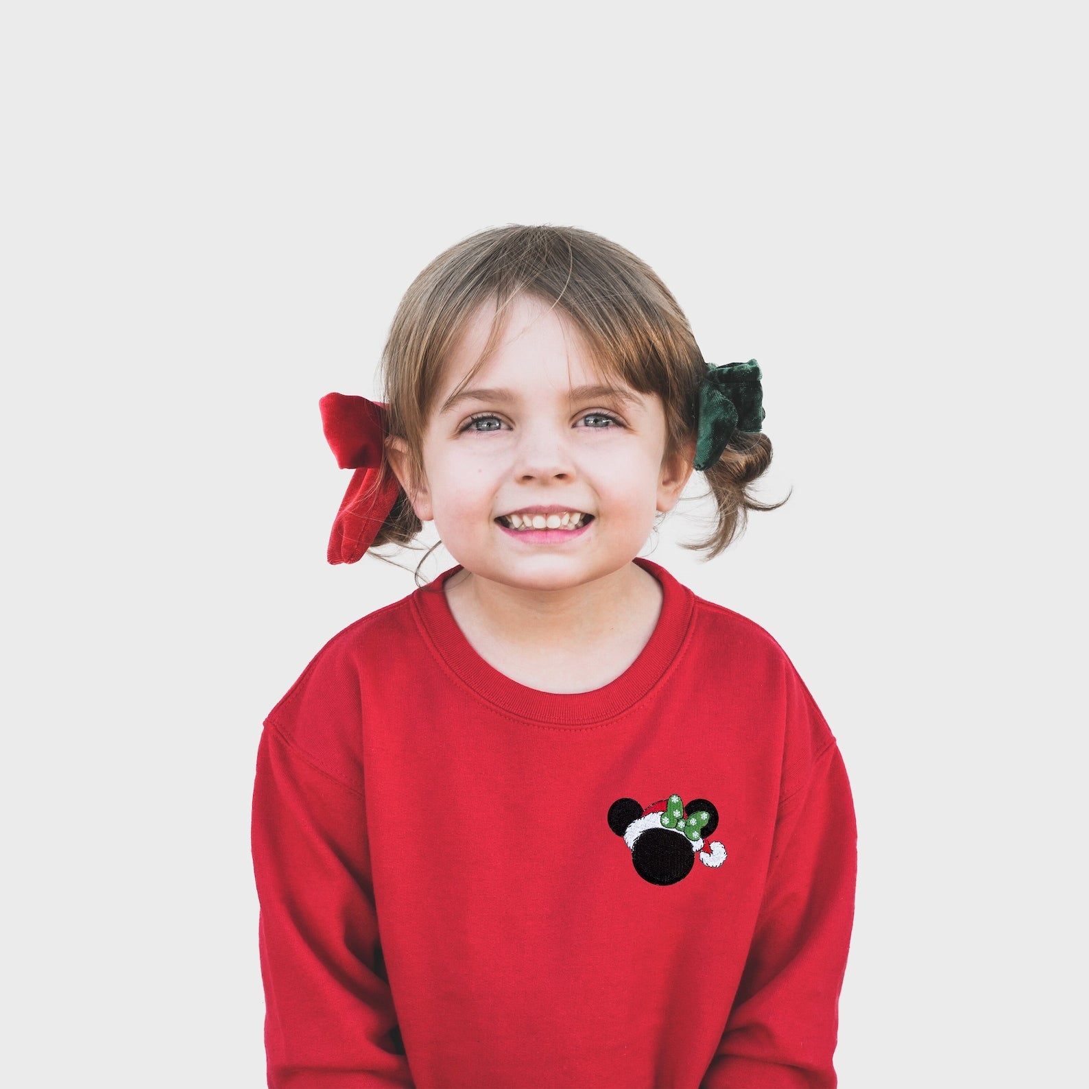 Minnie Santa Ears Embroidered Sweatshirt