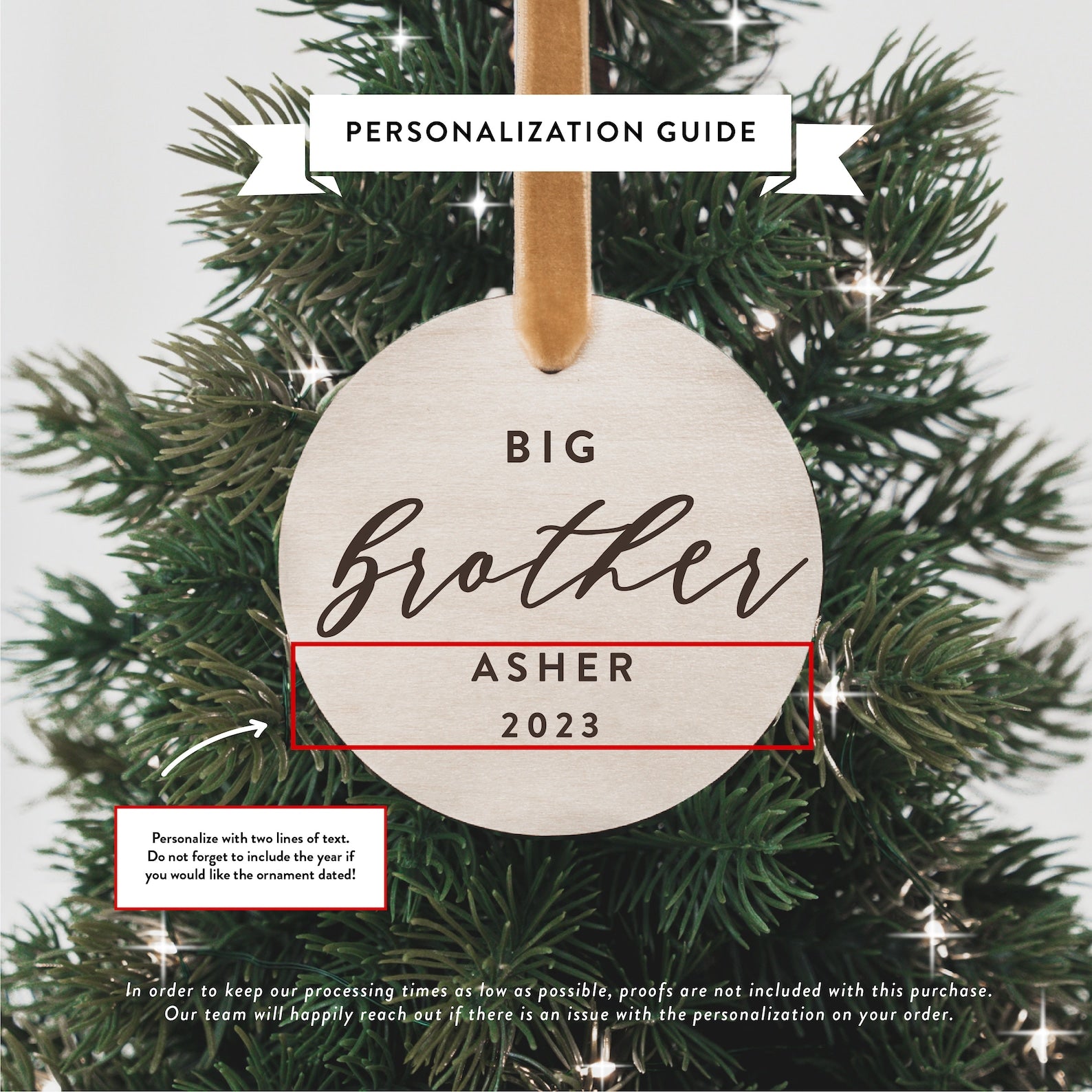 Big Brother Personalized Baby Announcement Ornament