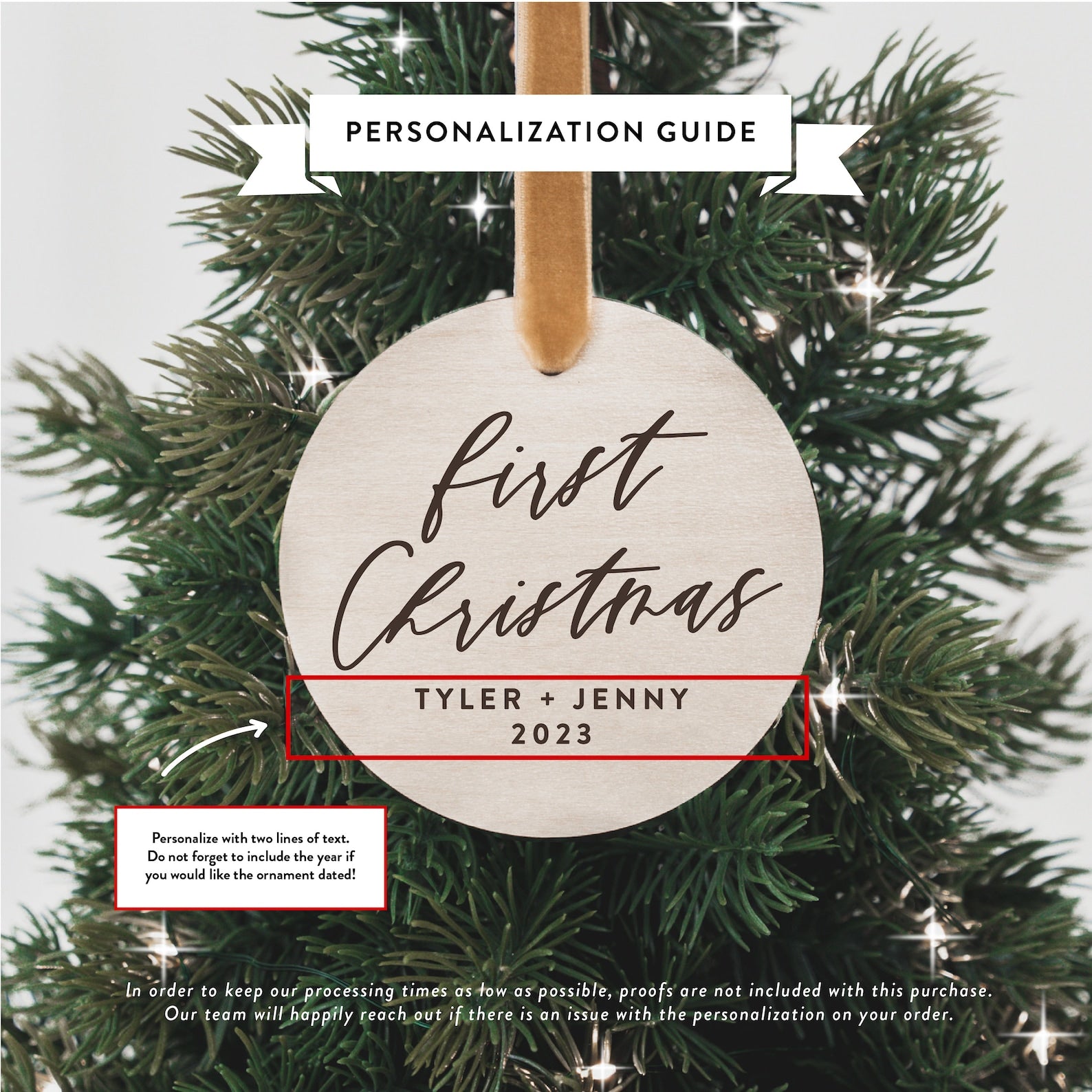 Couple's First Christmas Personalized Ornament