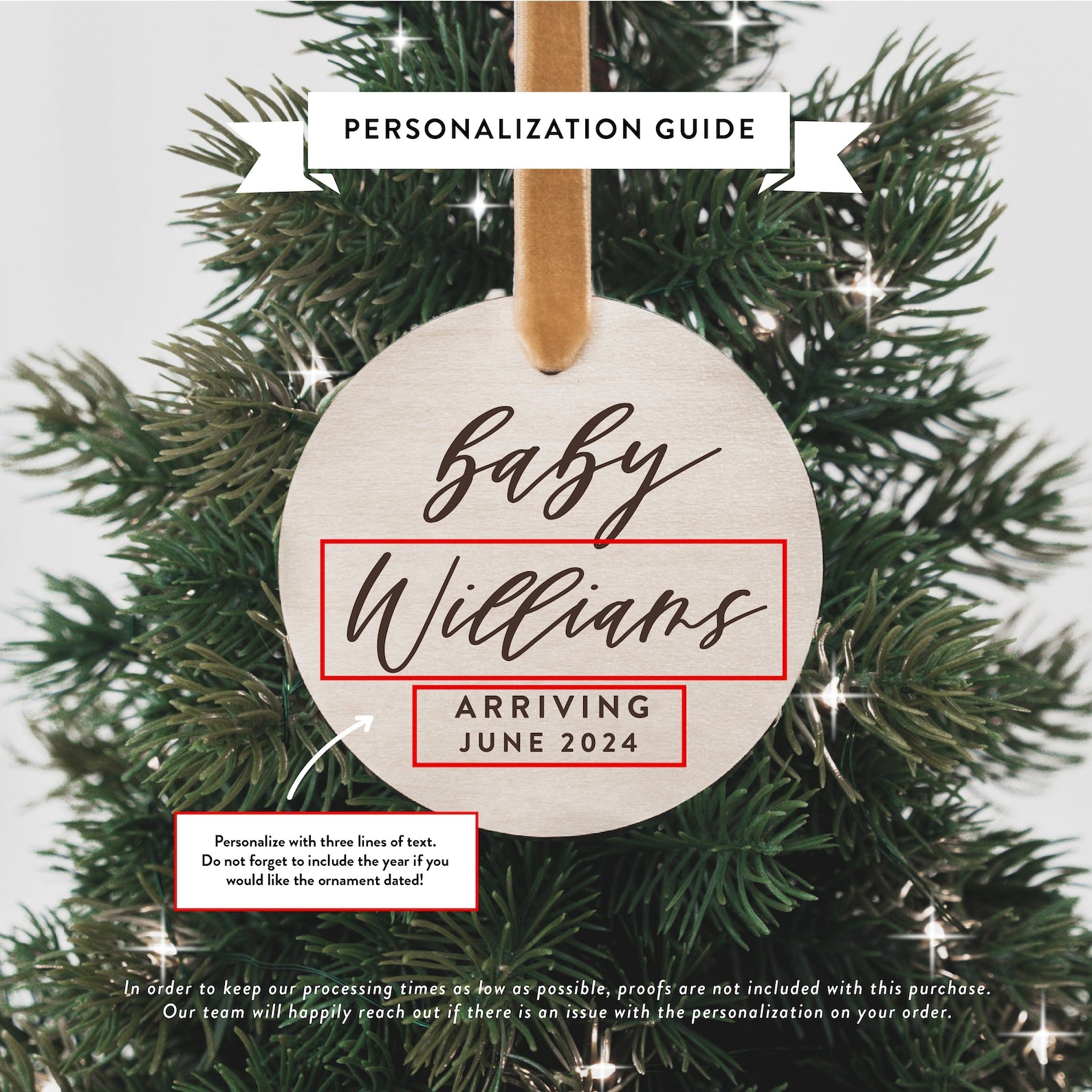 Personalized Baby Announcement Ornament