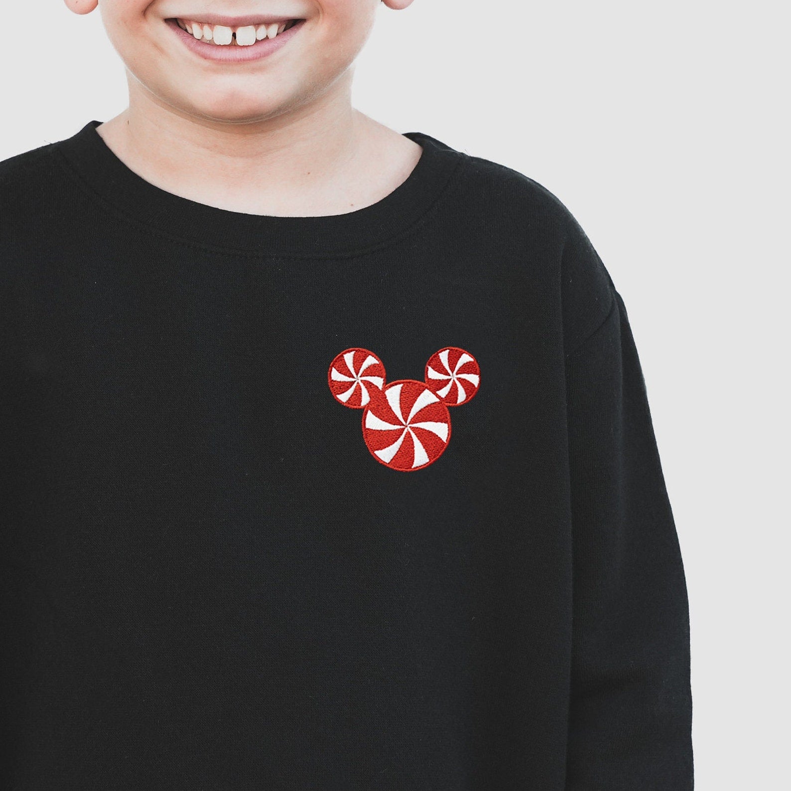 Mickey Peppermint Embroidered Sweatshirt