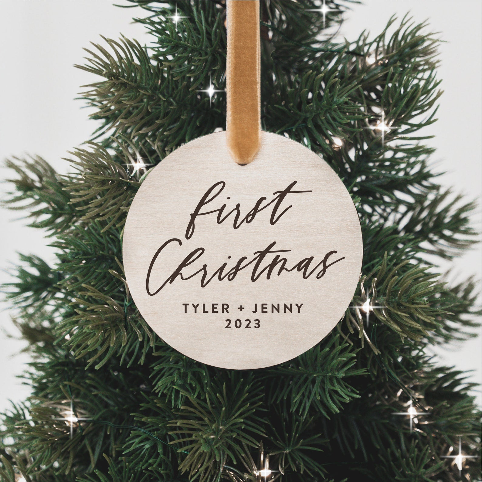 Couple's First Christmas Personalized Ornament