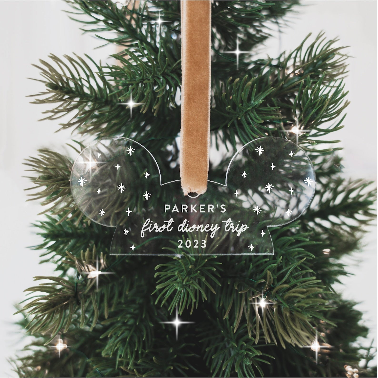 First Disney Trip Personalized Christmas Ornament