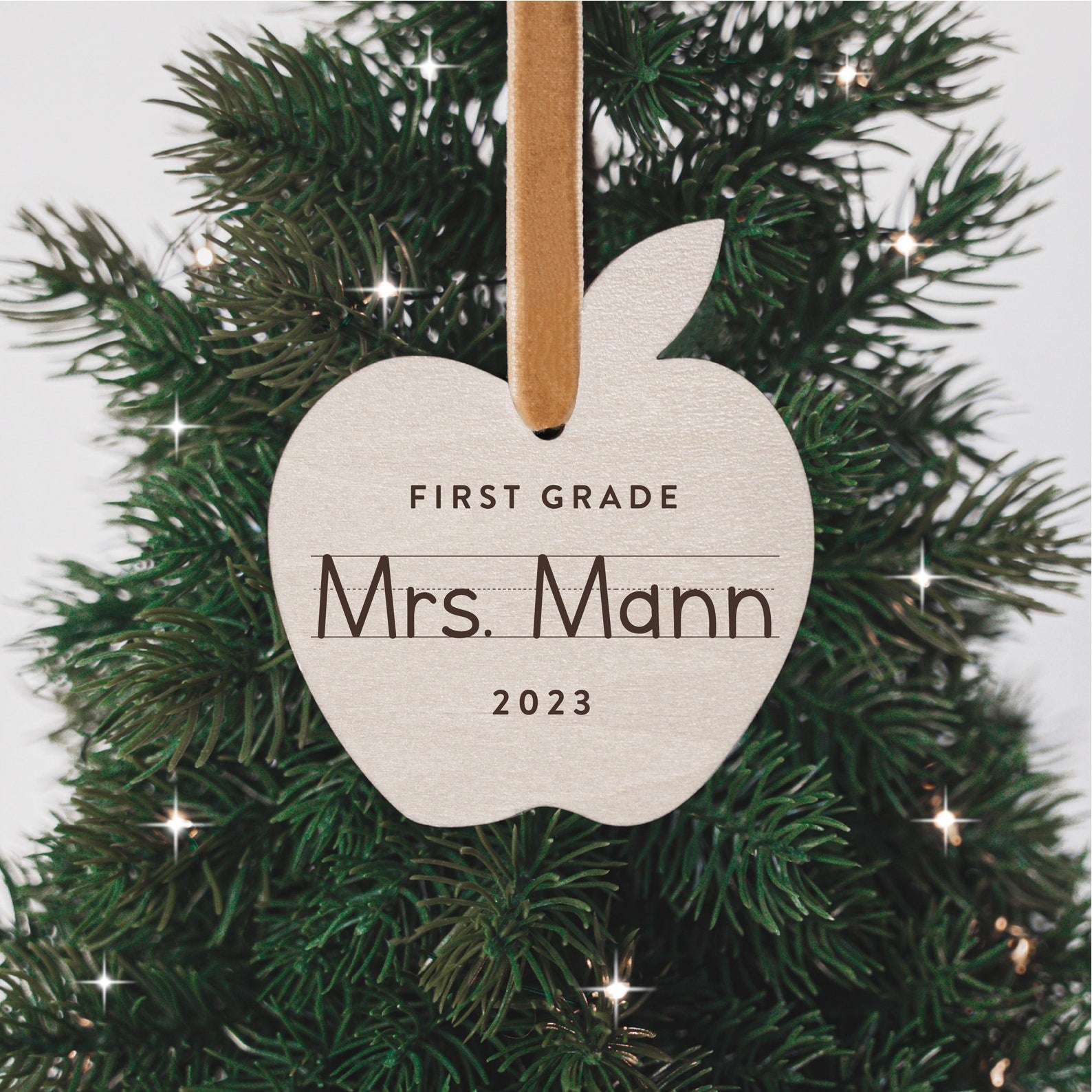 Personalized Teacher Christmas Ornament
