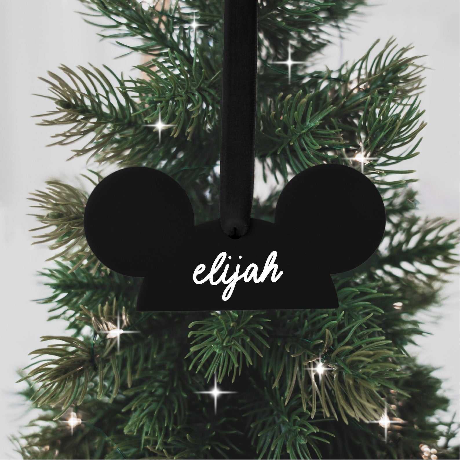 Personalized Mickey Ears Christmas Ornament