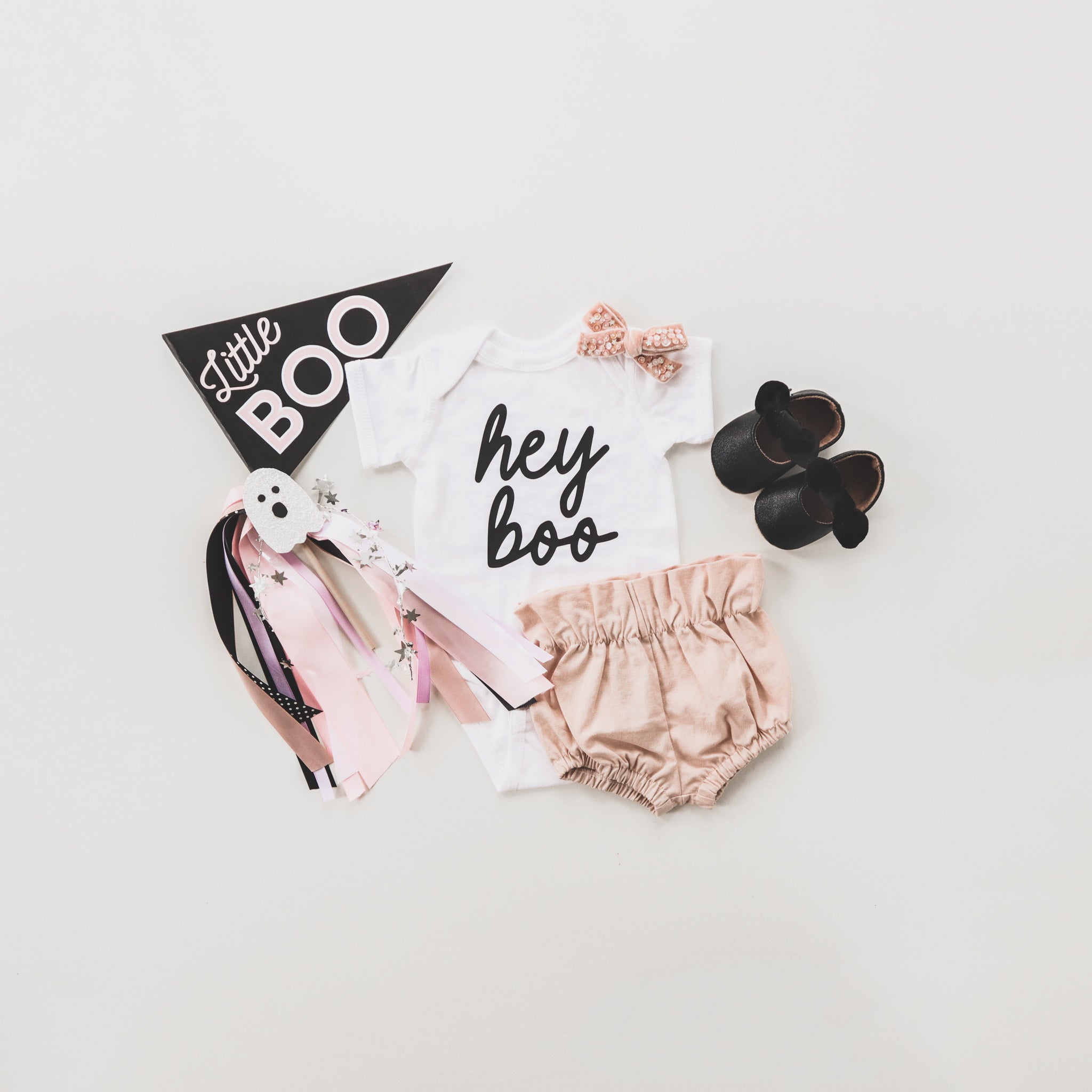 Hey Boo Script Baby Bodysuit