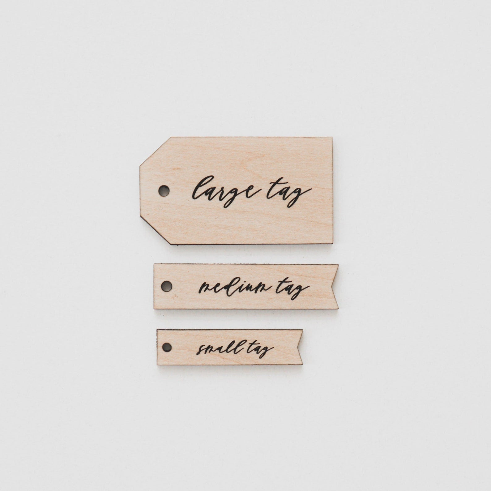 Personalized Laser Engraved Wood + Acrylic Gift Tags