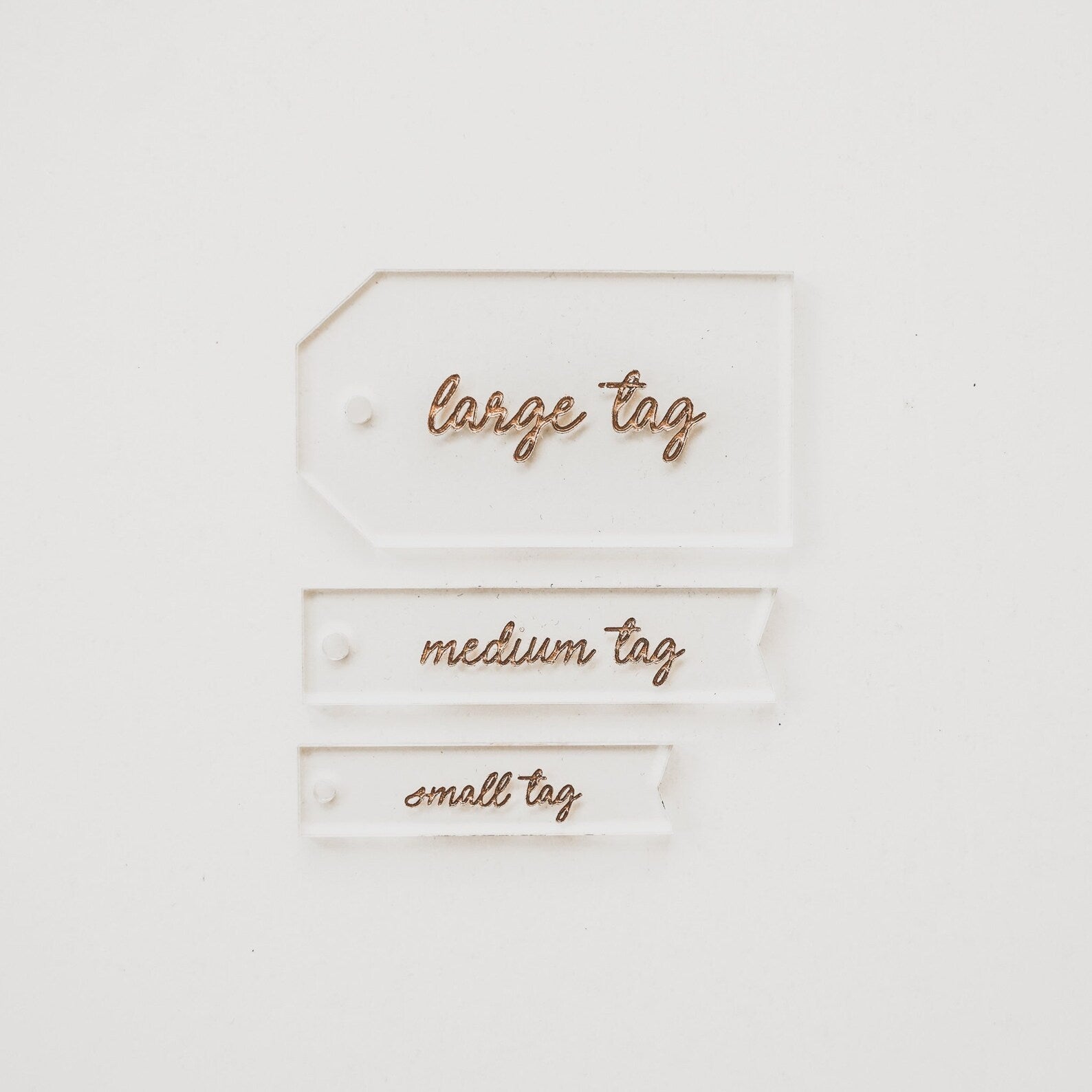 Personalized Laser Engraved + Dark Gold Enamel Filled Gift Tags