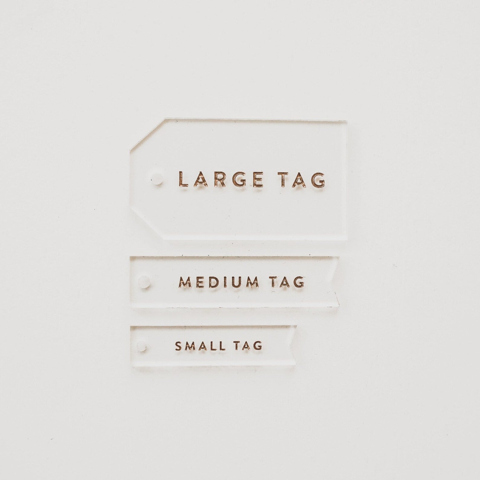 Personalized Laser Engraved + Dark Gold Enamel Filled Gift Tags