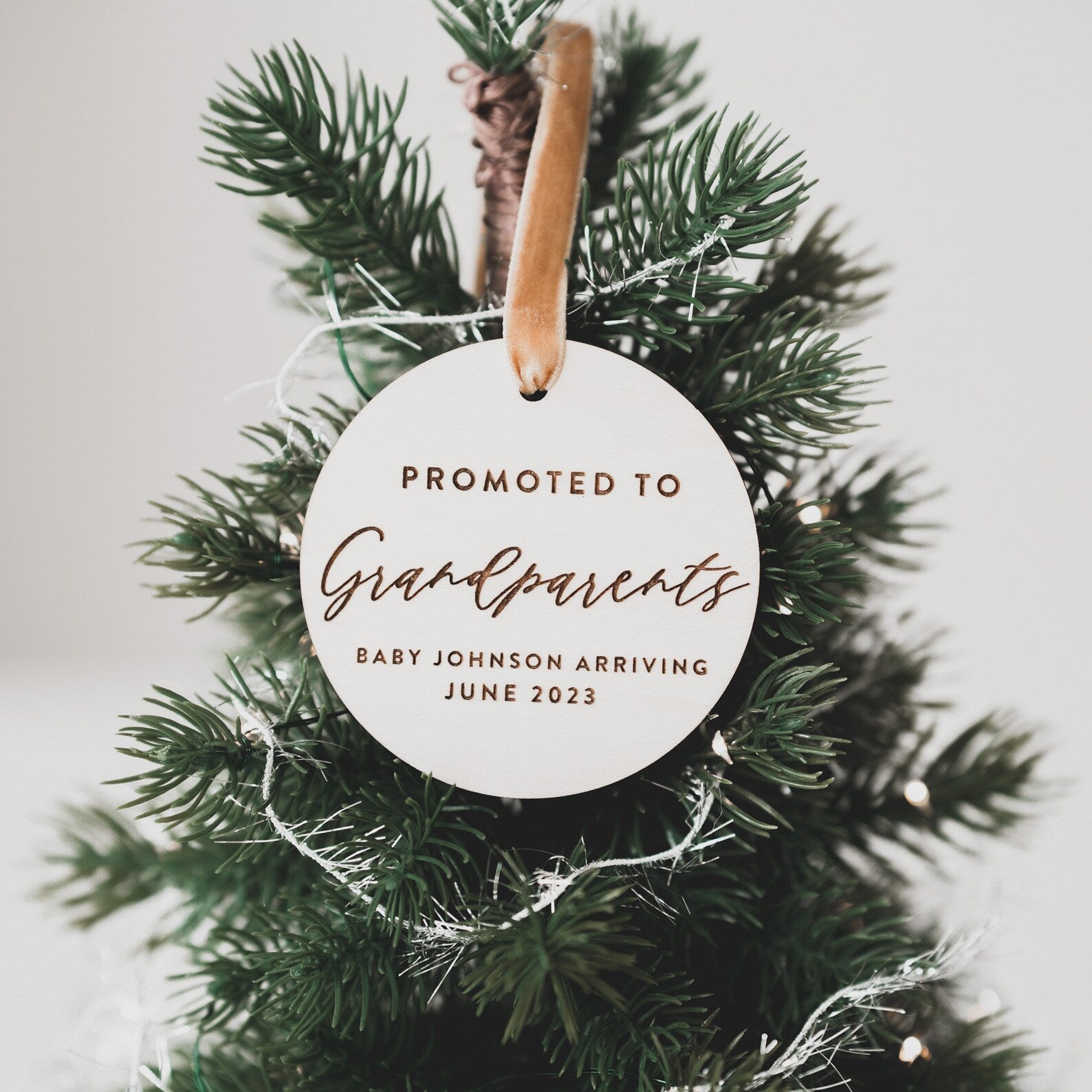 Personalized Pregnancy Announcement Christmas Ornament